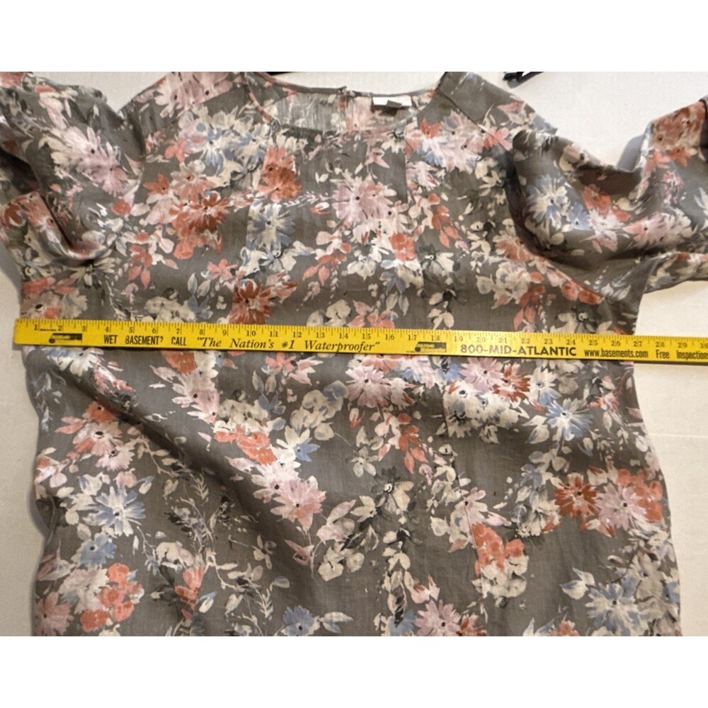 J. Jill Love Linen Women's Lagenlook Floral Caraway Ruffle Hem Dress Sz 3XL - Picture 10 of 16